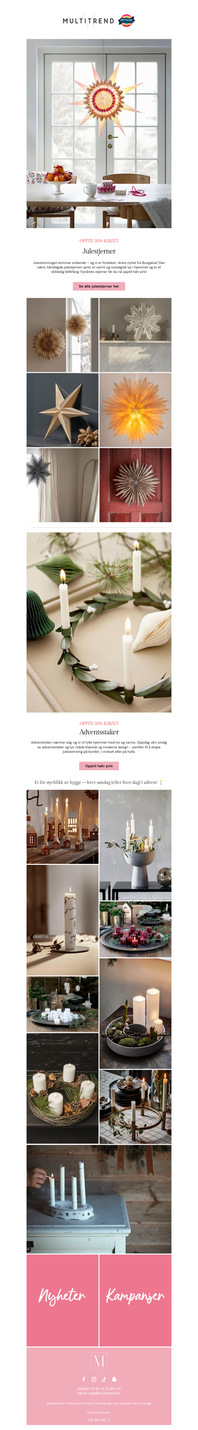 Adventsmagi venter på deg 🕯️ Opptil 50% rabatt!