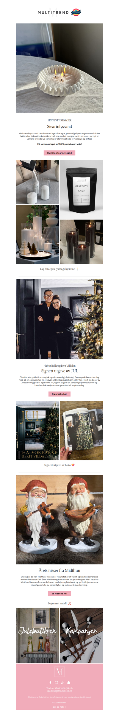 Lys, nisser i begrenset antall og juleinspirasjon ❤️