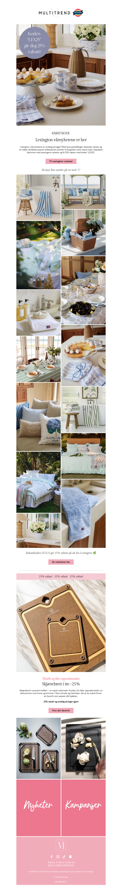 Rabattkode på vårnyhetene 🌿