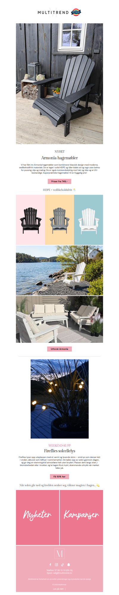 Nyheter til uteplassen ☀️