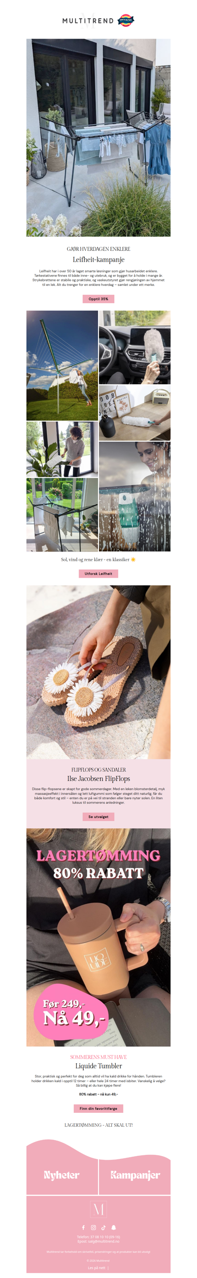 Nå kommer sommeren + lagertømming 😍