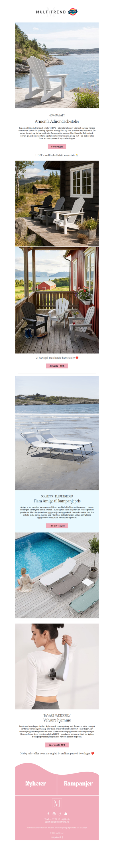 Adirondack-stoler til superpris! 🌿