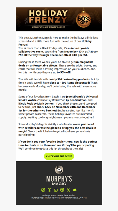 Murphy's Magic Black Friday Sneak Peek