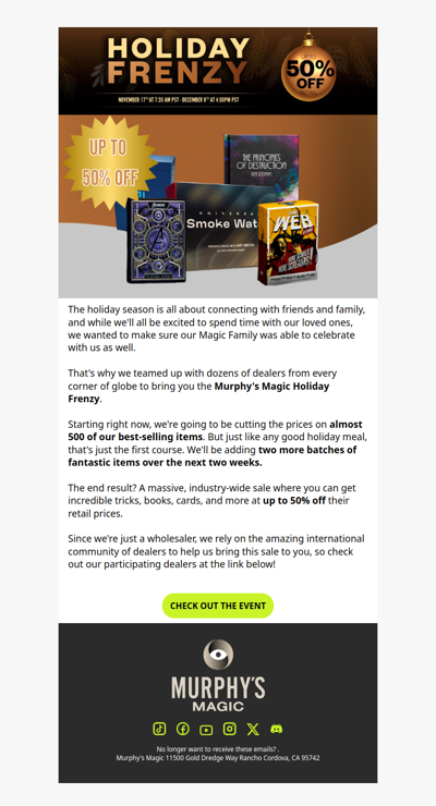 Murphy's Magic Black Friday Is Here