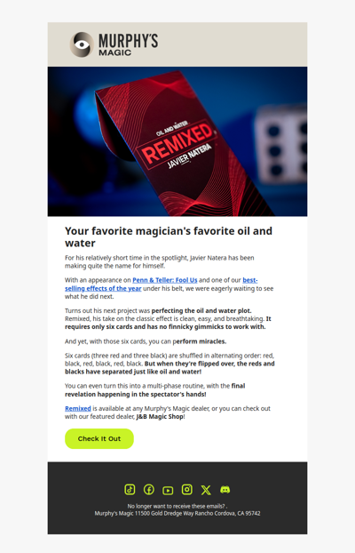 This Fool Us Performer Perfected Oil and Water