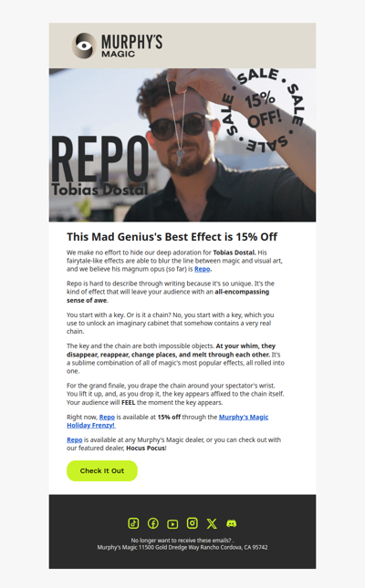 Tobias Dostal Effect 15% OFF