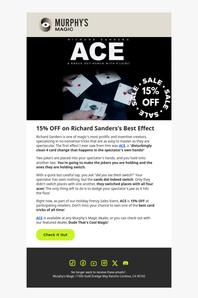 SAVE 15% On This Famous Effect