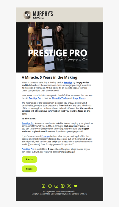 Prestige Pro Will Reinvent Your Magic