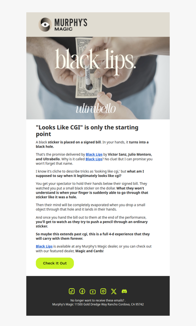 This Borrowed Bill Becomes a Black Hole