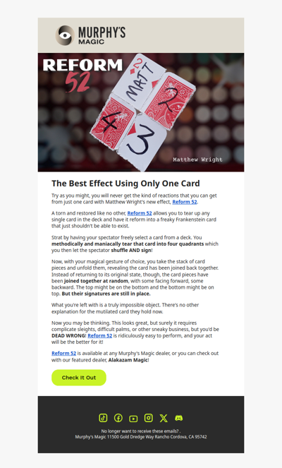 The Best Trick Using Just One Card