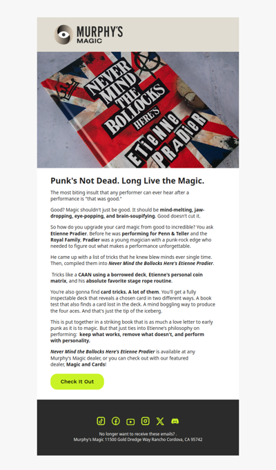 Punk's Not Dead. Long Live the Magic.