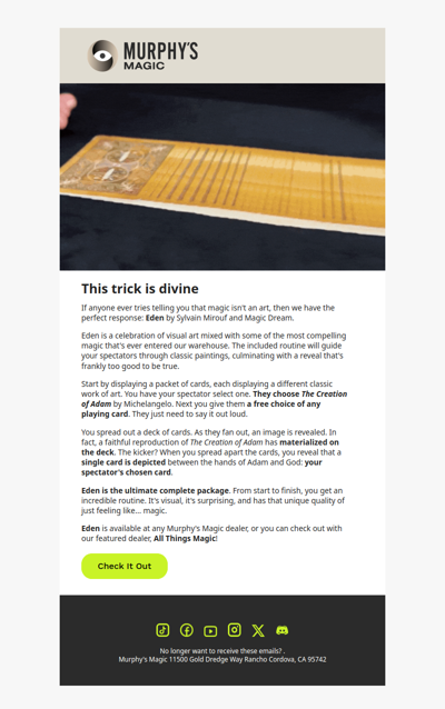 A Magic Trick Touched by Divinity