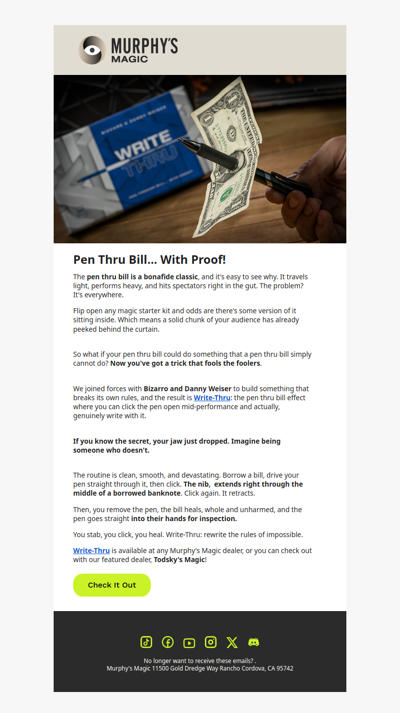 A Pen Thru Bill Shouldn't Be Able To Do This