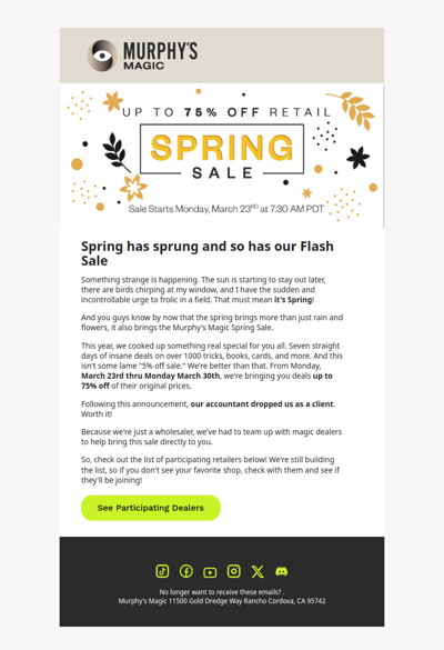 Up to 75% Your Favorite Tricks