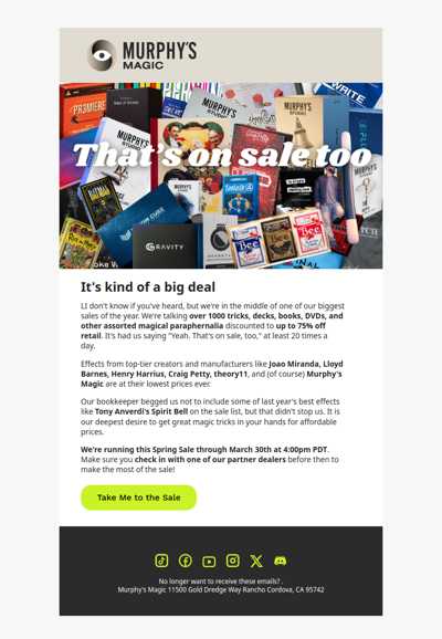 Your Favorite Magic Trick is Probably on Sale Right Now!