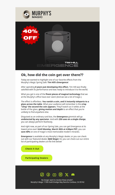 How Did That Coin Get All The Way Over There?