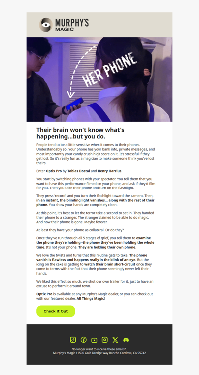 Tobias Dostal's Most Visual Effect