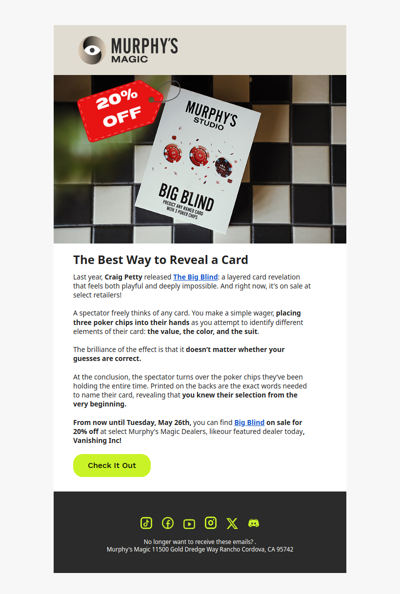 Craig Petty's Brilliant Card Reveal is On Sale