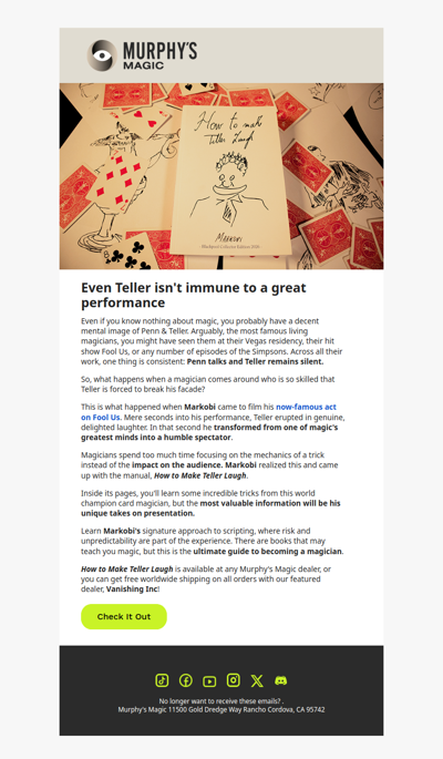 You Can Learn to Impress Teller