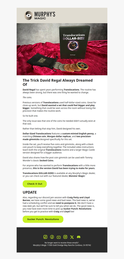 You Can Learn David Regal's Dream Routine