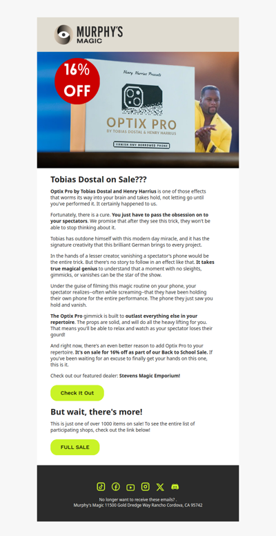 Your Favorite Tobias Dostal Effect is On Sale