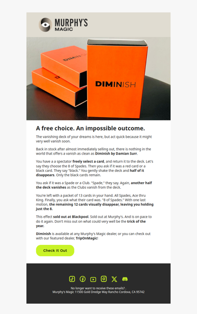 Get Diminish Before It Vanishes Again