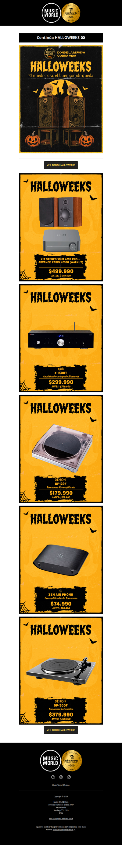 ⏰ ¡Últimos días de HALLOWEEKS en MusicWorld! 👻