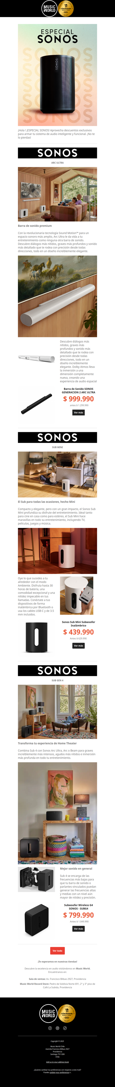 Redefine tu forma de escuchar con el Especial SONOS