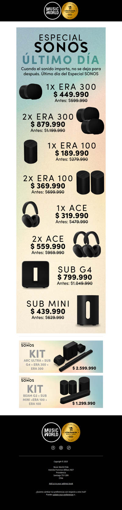 Últimas horas para vivir la experiencia SONOS