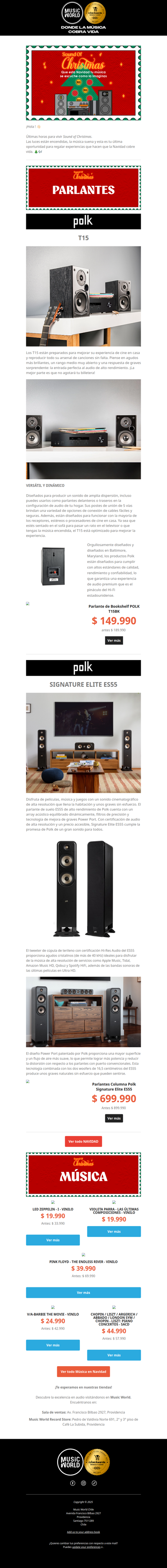 ⏰ Últimas horas de Sound of Christmas 🎄✨