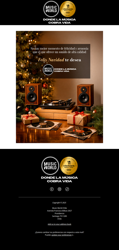 Que esta Navidad la música acompañe tus momentos 🎄