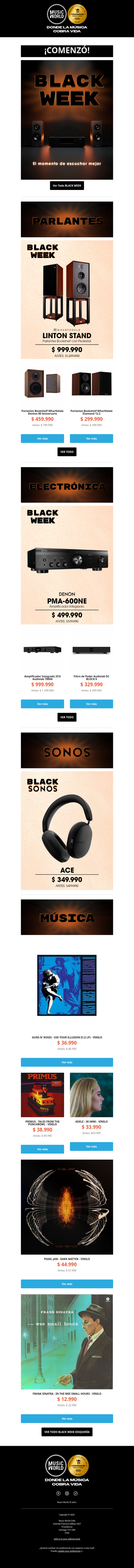 🔥 Black Week Music World: ofertas en Hi-Fi que no vuelven