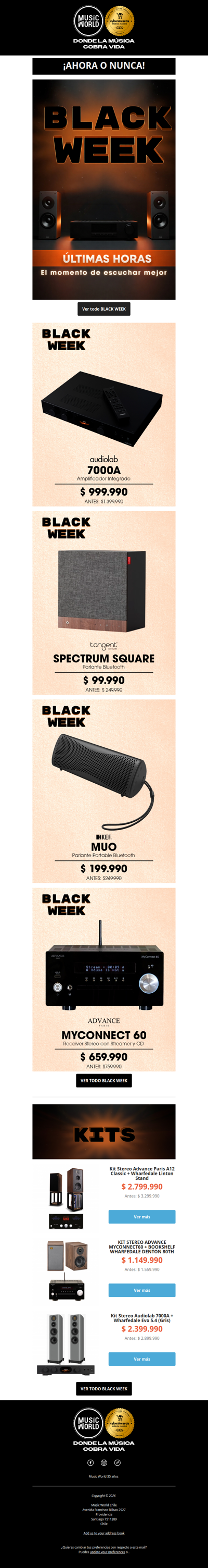 ¡Corre! El Black Week termina hoy 🔊✨