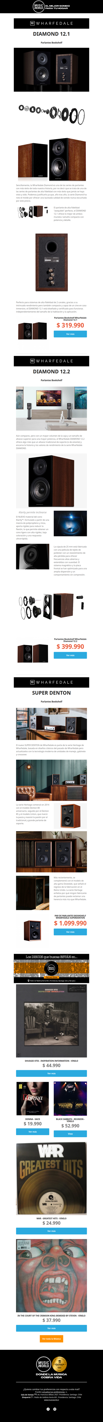 Descubre el sonido de la serie Wharfedale Diamond y Super Denton