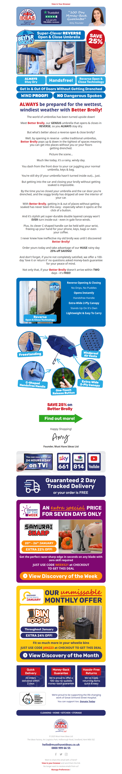 ☔ A HUGE rainy-day saving on the LAST umbrella you'll EVER need!