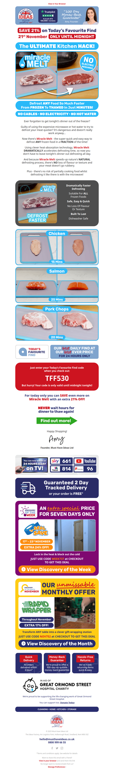 Forgotten to take tonight's dinner out of the freezer? 🥶✨