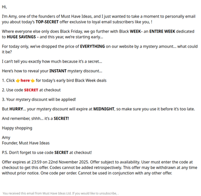 I’ve got a SECRET to tell you…