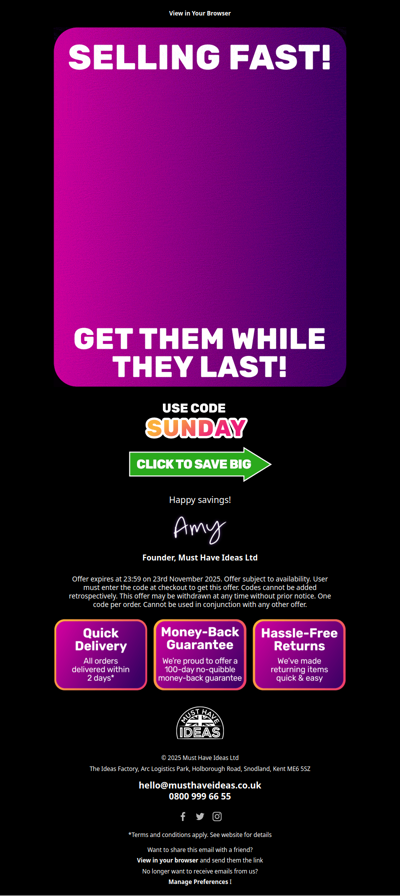 Get them before they go!