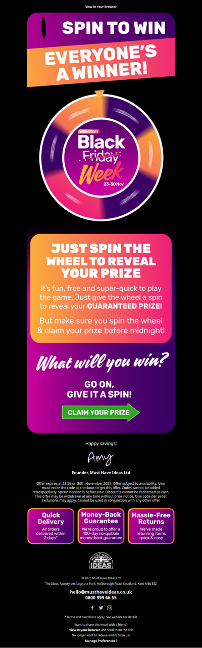 Win a guaranteed prize!