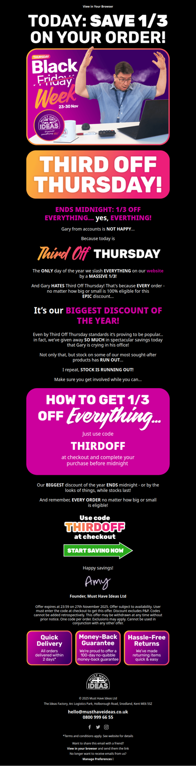 1/3 off... EVERYTHING!