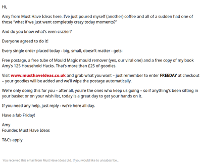 I’ve just had an idea…