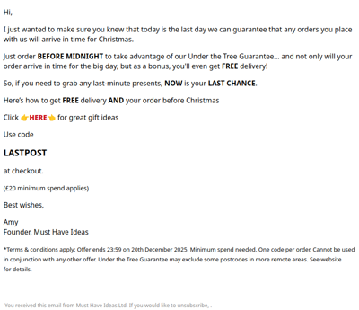 TODAY ONLY: Free Delivery!