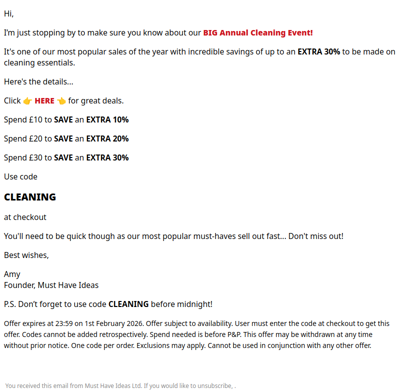 Sweep up the savings...