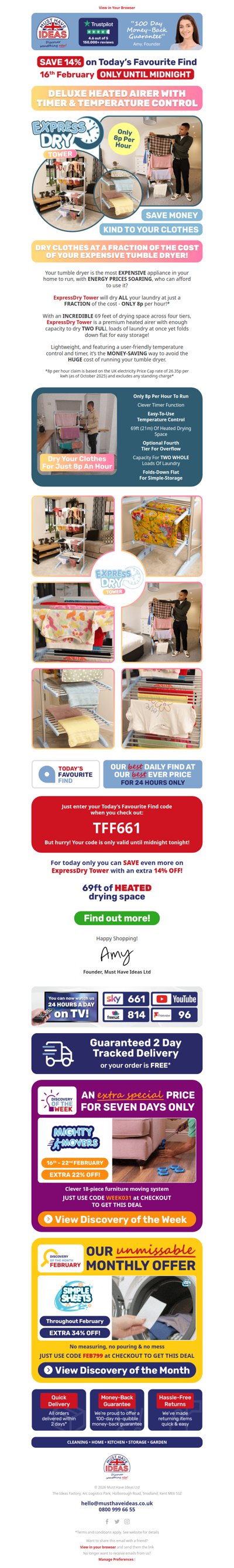 Dry your clothes for pennies… 👚