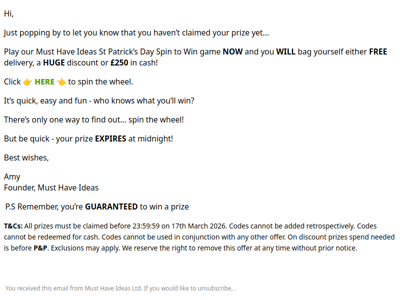 Your prize is still waiting...