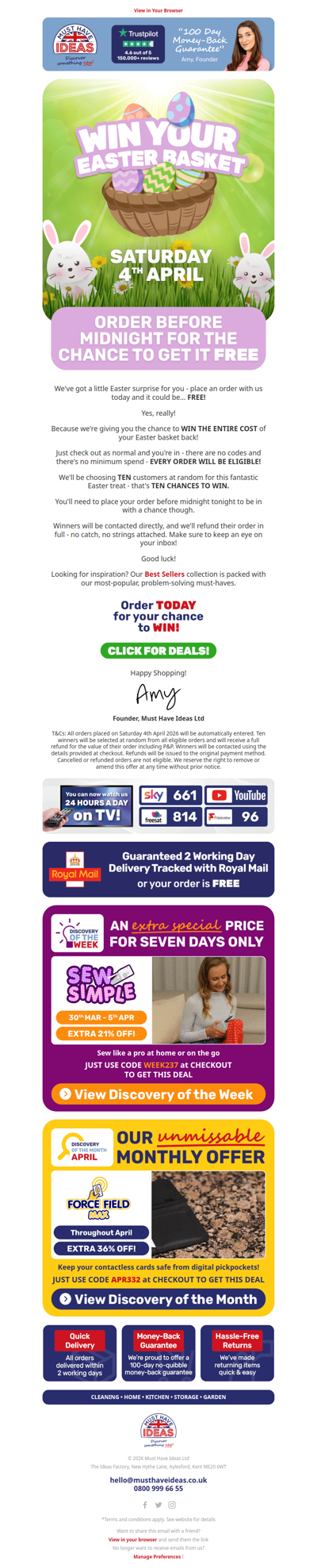 Win your order! 🧺 👀