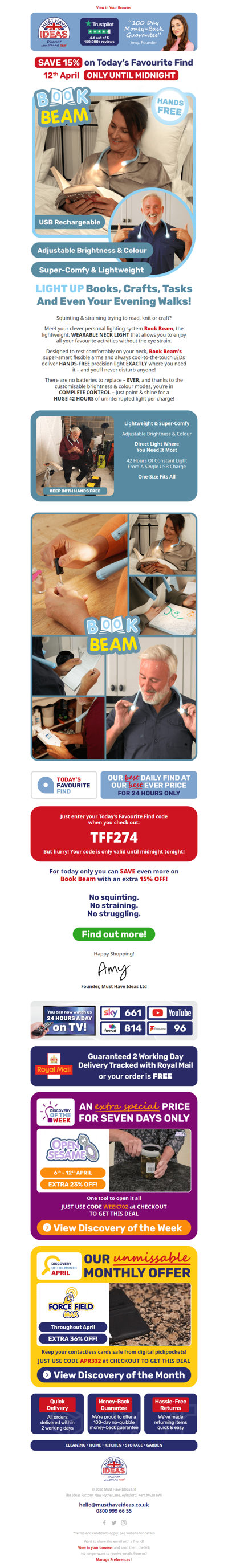 Hands-free, wearable light! 🔦👁️