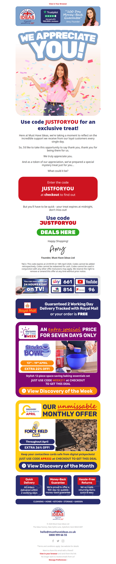 We appreciate you 🙏