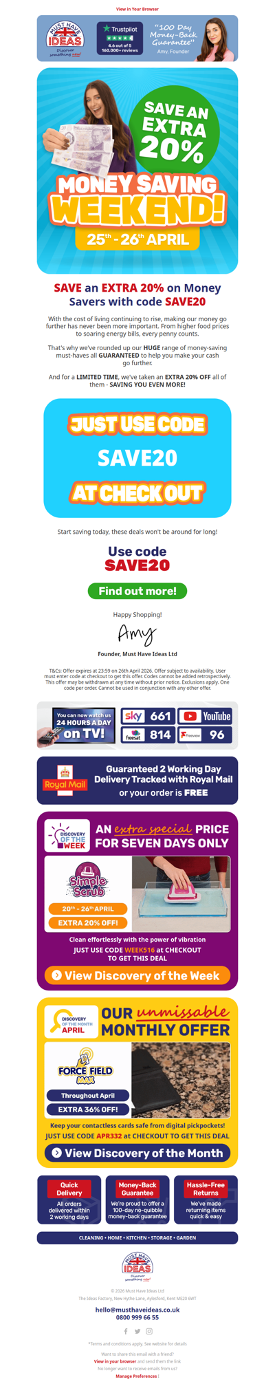 👀 Inside: An EXTRA 20% off just for you! 💸