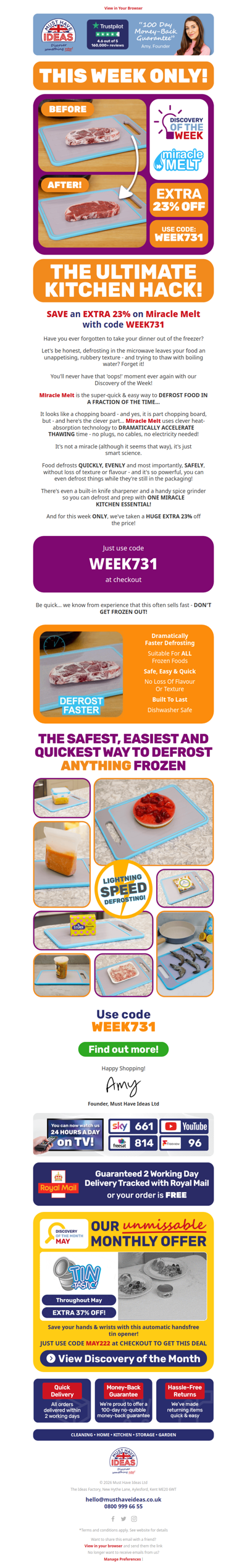 Is your dinner still in the freezer?